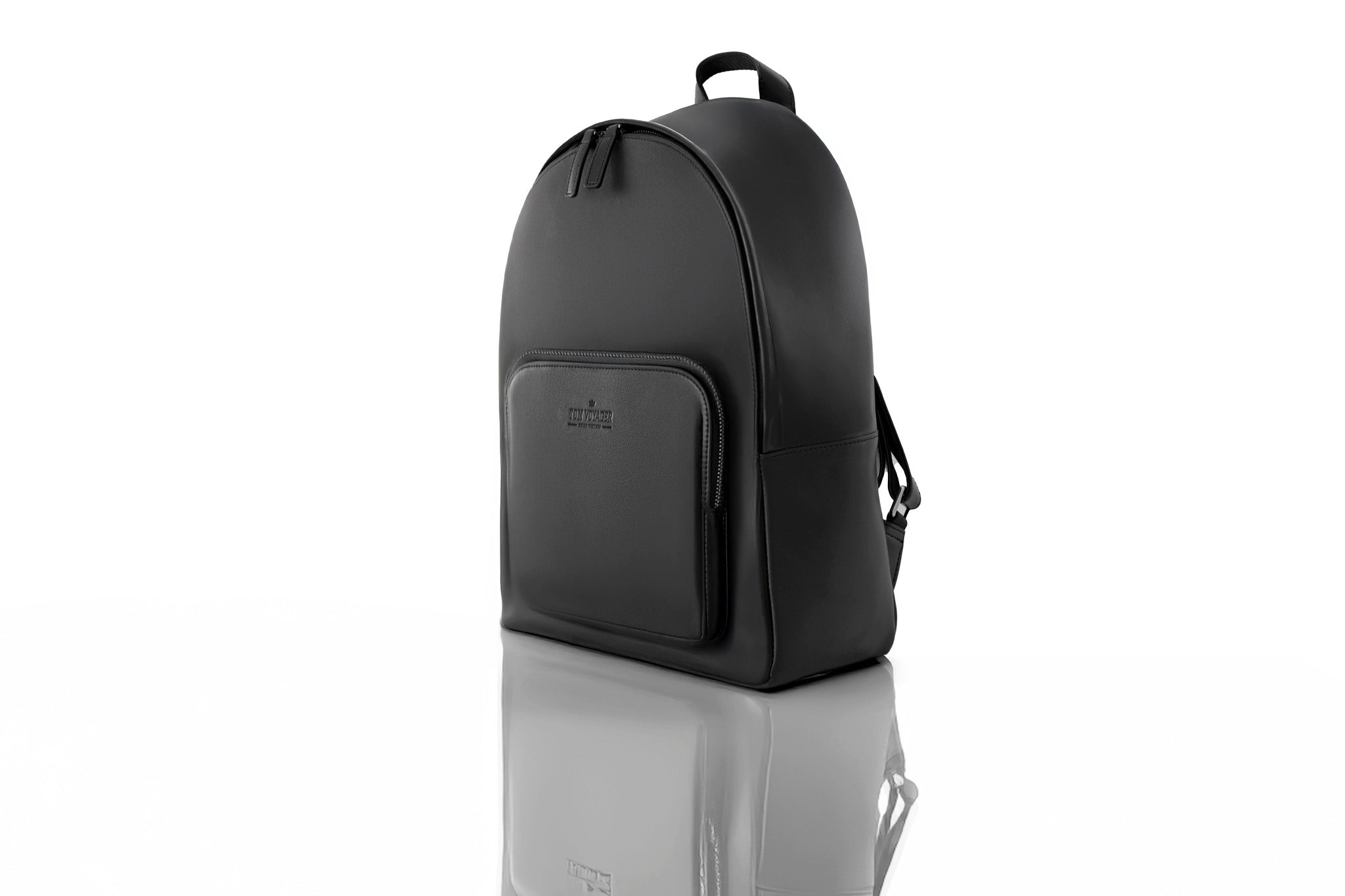 Voyager Noir Leather Backpack