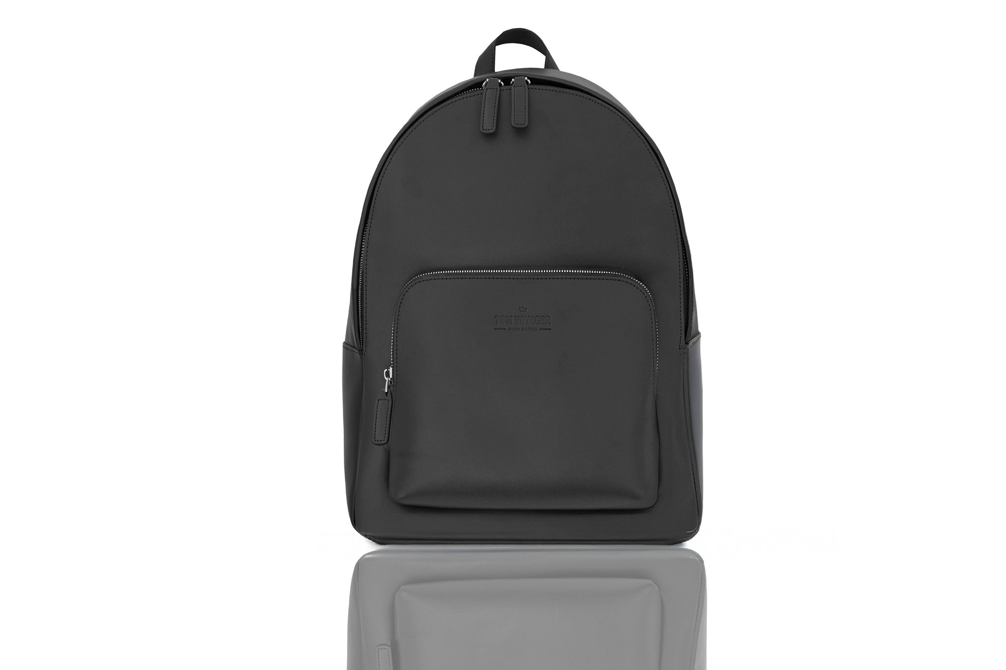 Voyager Noir Leather Backpack